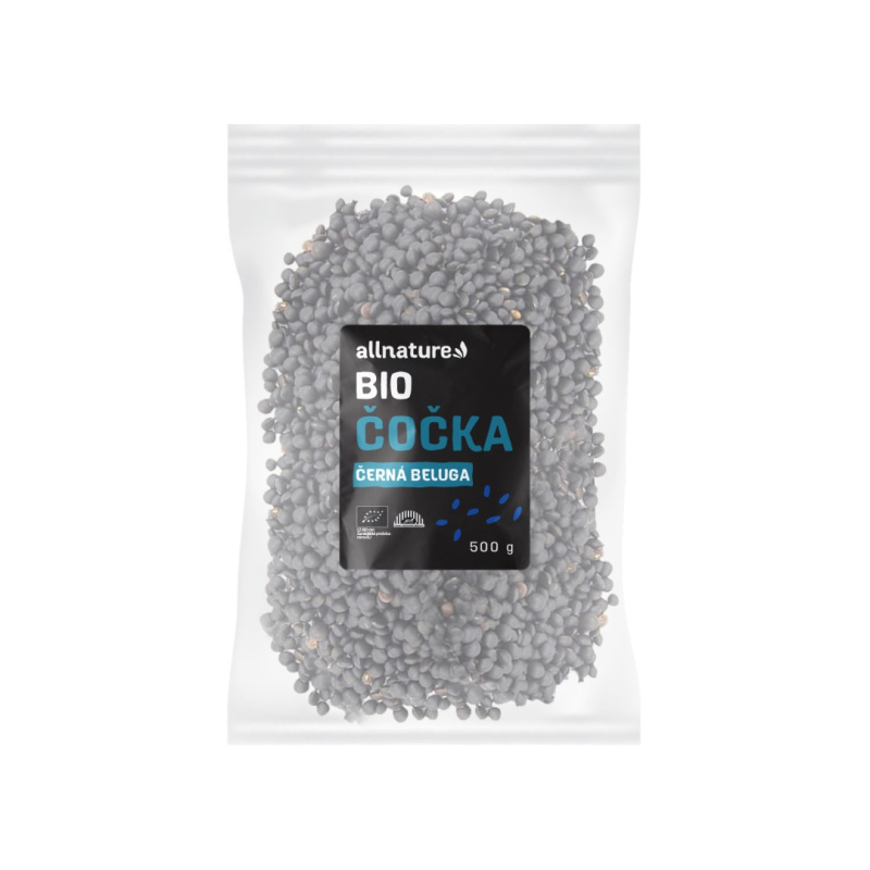 ALLNATURE Čočka černá beluga BIO 500 g