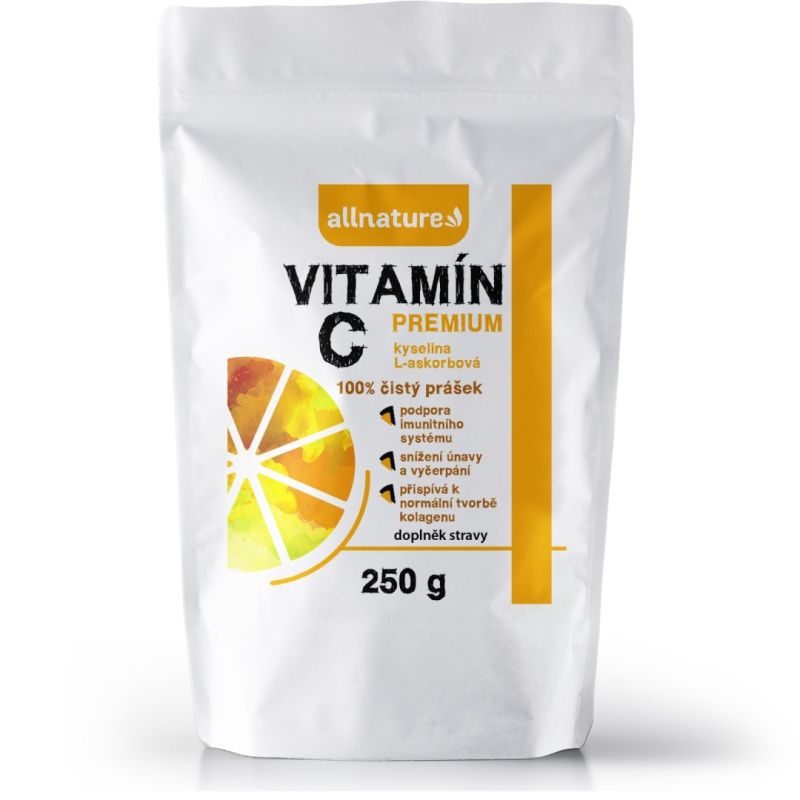 Allnature Vitamín C prášek Premium, 250 g