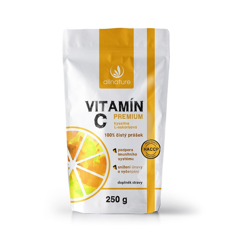 Allnature Vitamín C prášek Premium, 250 g