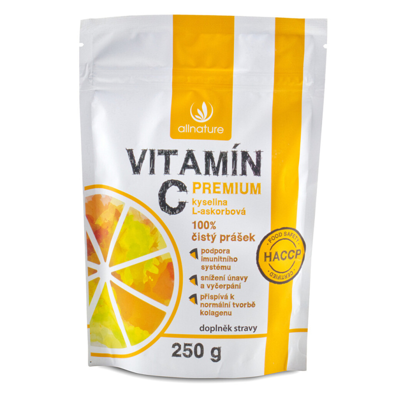 Allnature Vitamín C prášek Premium, 250 g