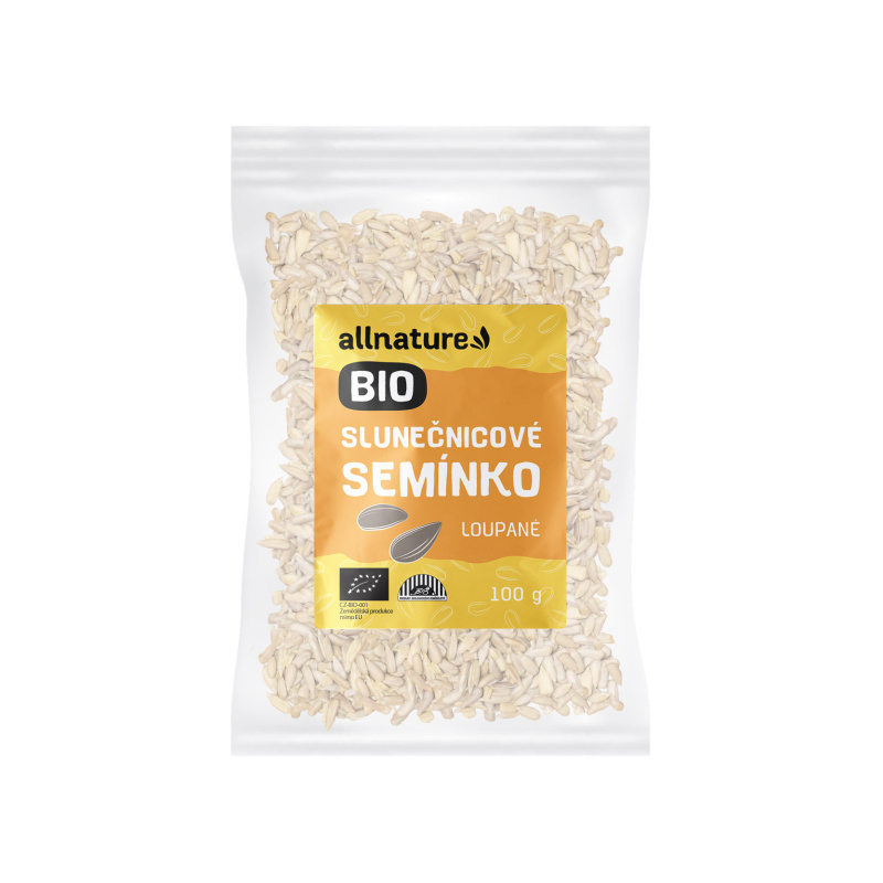 Allnature Slunečnicové semínko BIO, 100 g