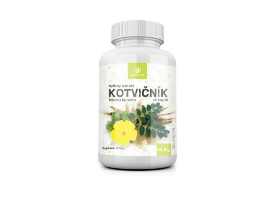 ALLNATURE Kotvičník bylinný extrakt 60 kapslí