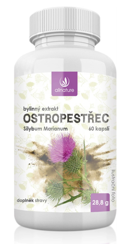 Allnature Ostropestřec bylinný extrakt, 60 ks