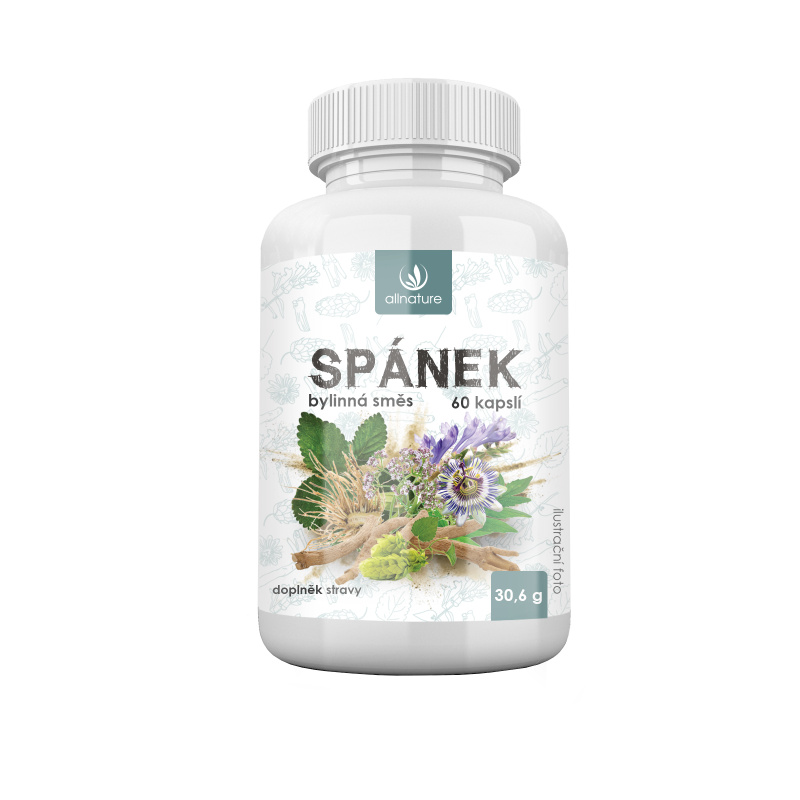 ALLNATURE Spánek bylinný extrakt 60 kapslí