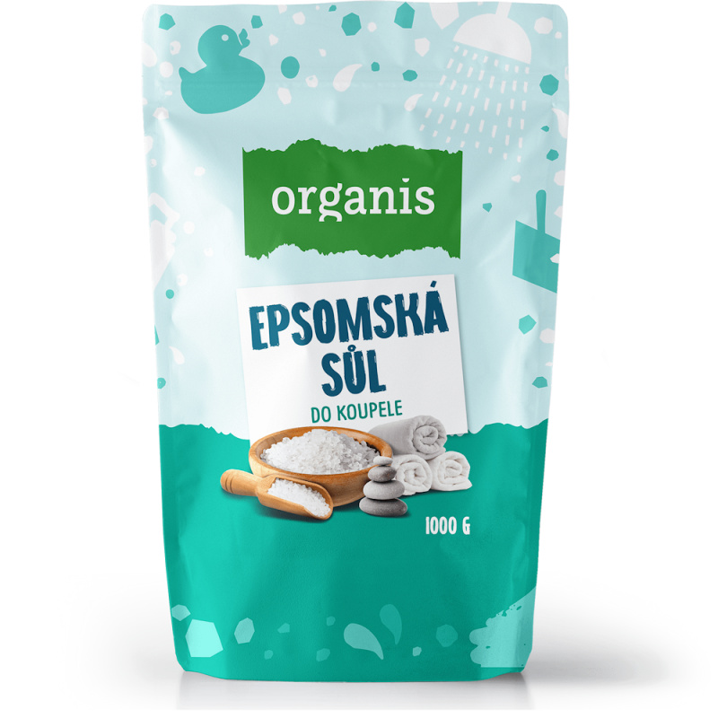 Organis Epsomská sůl sůl do koupele 1000 g