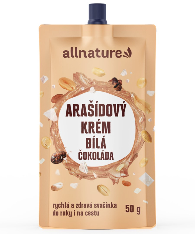 ALLNATURE Arašídový krém s bílou čokoládou 50 g