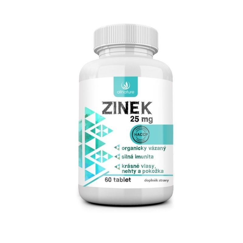 Allnature Zinek 25 mg, 60 ks