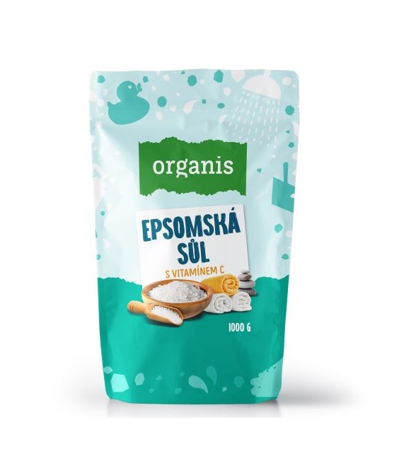Organis Epsomská sůl s vitamínem C sůl do koupele 1000 g