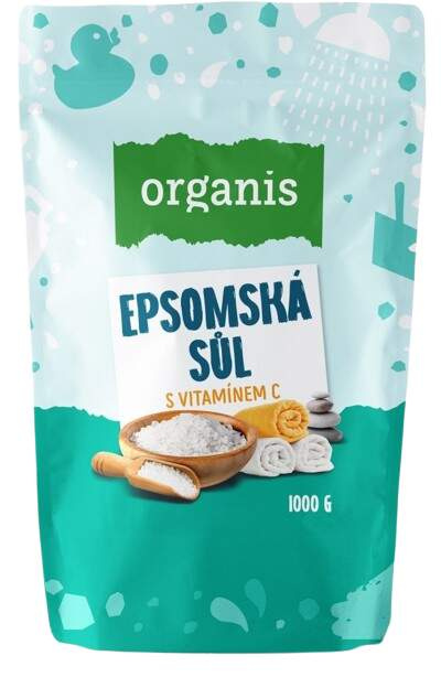 Organis Epsomská sůl s vitamínem C sůl do koupele 1000 g