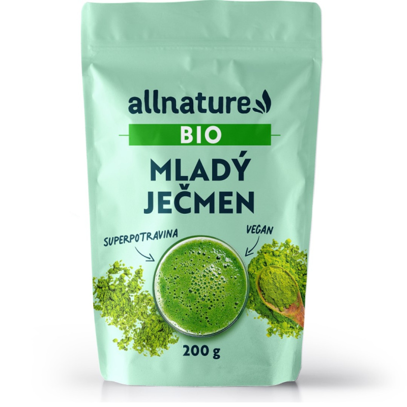 Allnature Mladý ječmen prášek BIO, 200 g