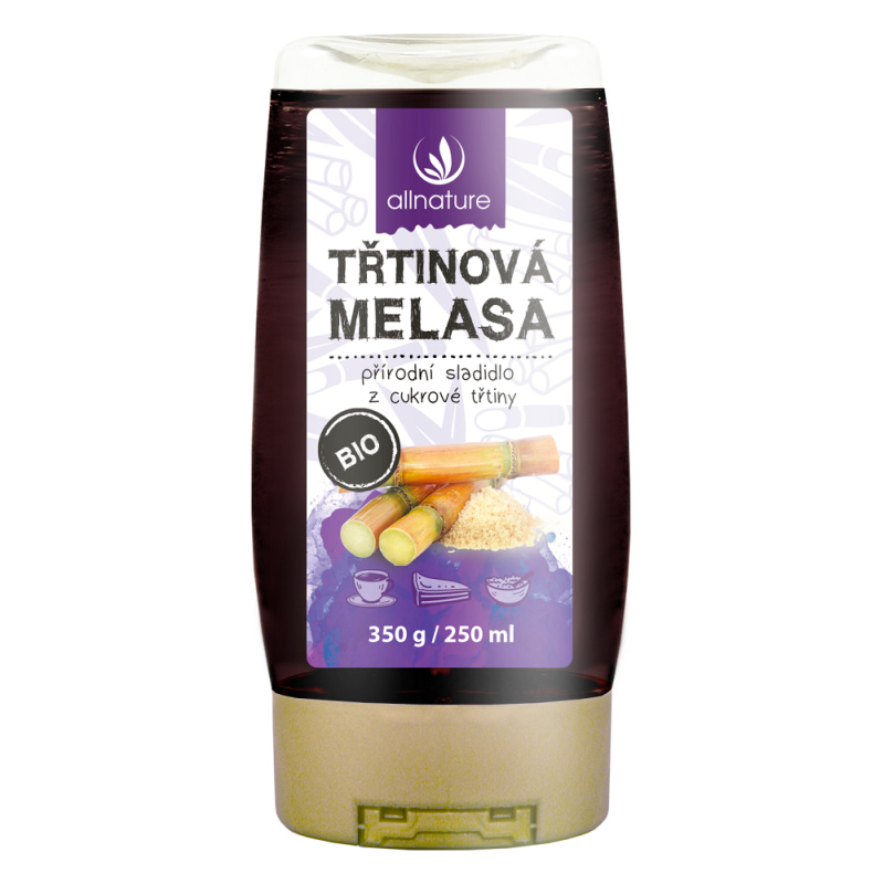 Allnature Melasa třtinová BIO, 250 ml