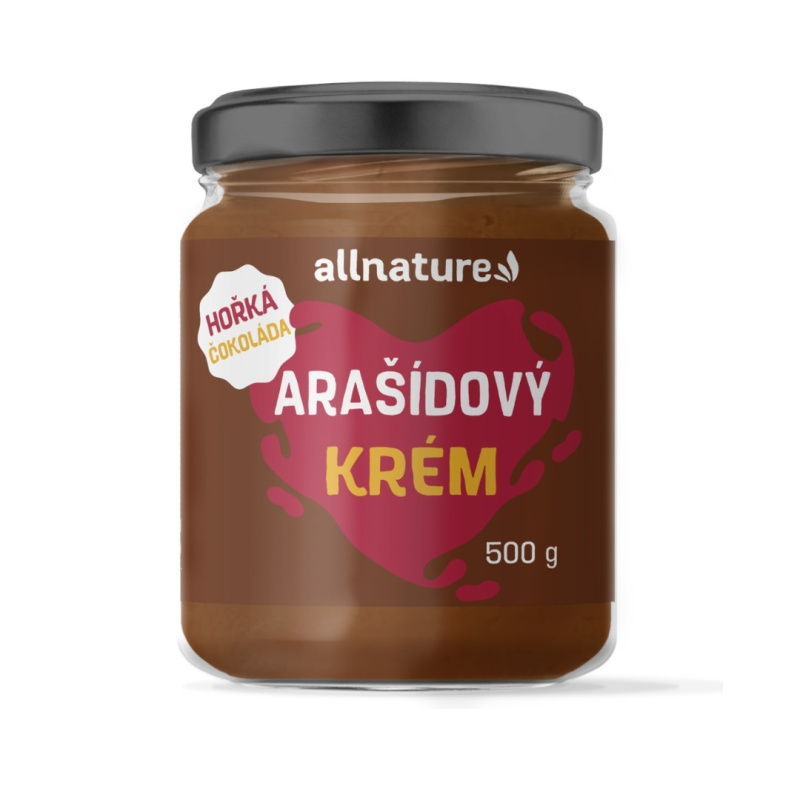 ALLNATURE Arašídový krém s hořkou čokoládou 500 g