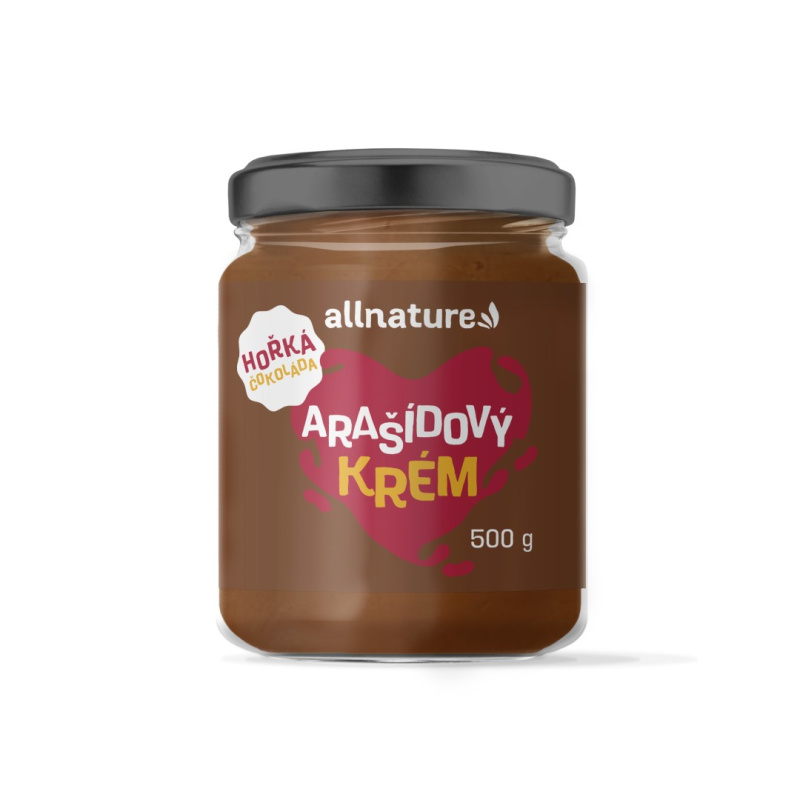 ALLNATURE Arašídový krém s hořkou čokoládou 500 g