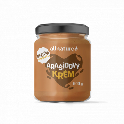 Allnature Arašídový krém mléčná čokoláda 500 g