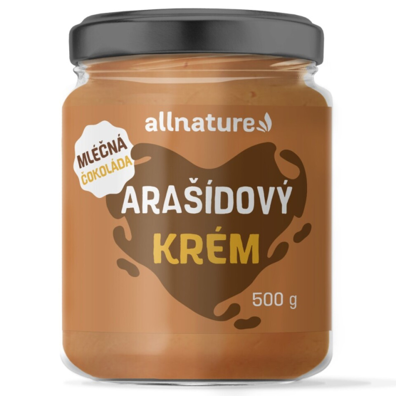 Allnature Arašídový krém mléčná čokoláda 500 g