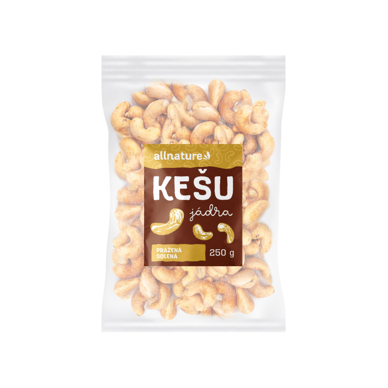 Allnature Kešu pražené solené, 250 g
