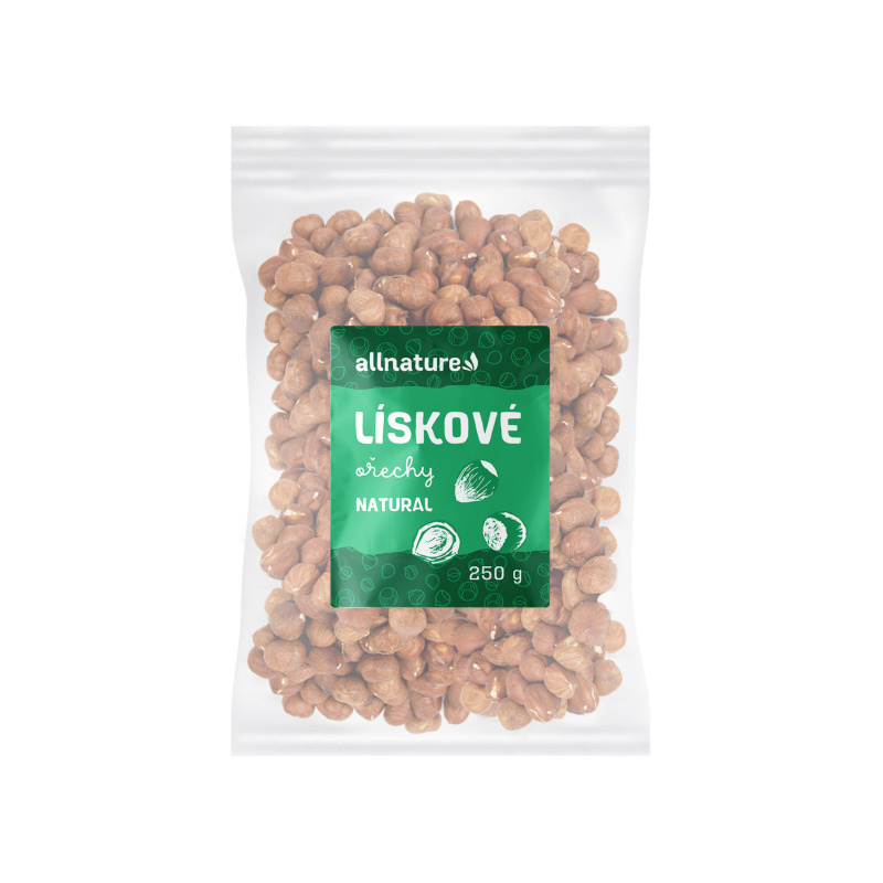 Allnature Lískové ořechy, 250 g