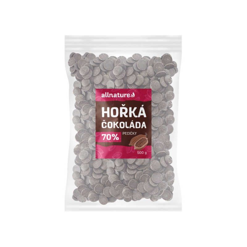 ALLNATURE Hořká čokoláda 70% 500 g