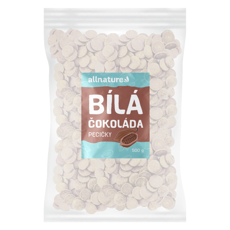 Allnature Bílá čokoláda pecičky, 500 g