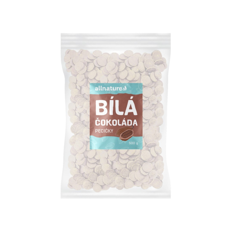 Allnature Bílá čokoláda pecičky, 500 g