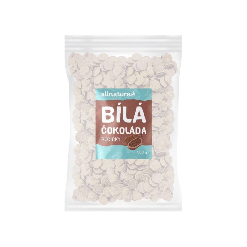 Allnature Bílá čokoláda pecičky, 500 g