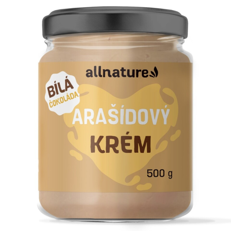 ALLNATURE Arašídový krém s bílou čokoládou 500 g