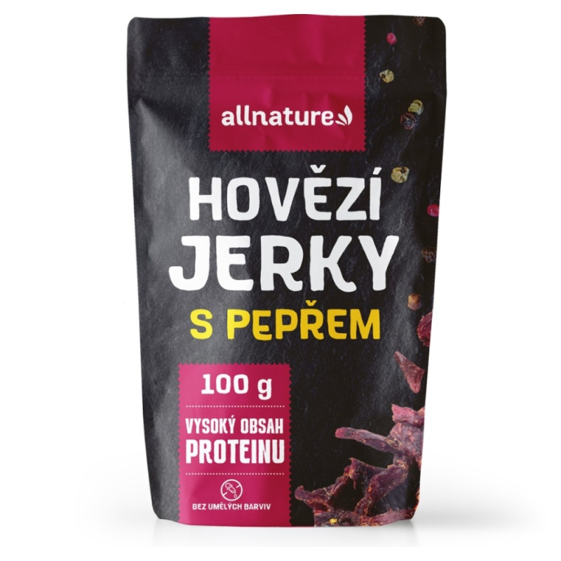 ALLNATURE Beef Pepper Jerky sušené maso sušené maso 100 g