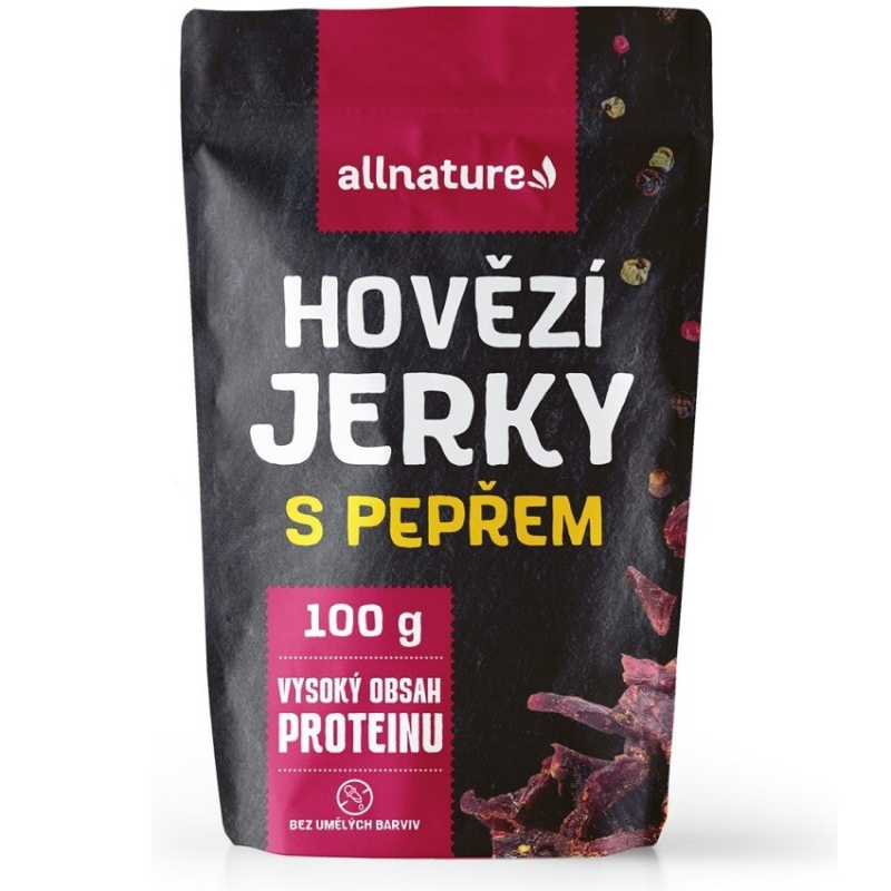 ALLNATURE Beef Pepper Jerky sušené maso sušené maso 100 g