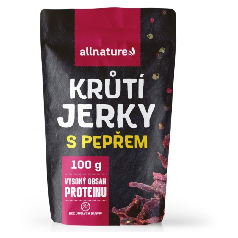 Allnature TURKEY pepper Jerky, 100 g