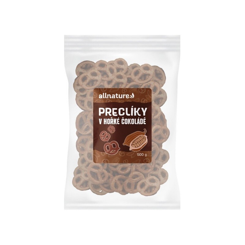 ALLNATURE Preclíky v hořké čokoládě 500 g