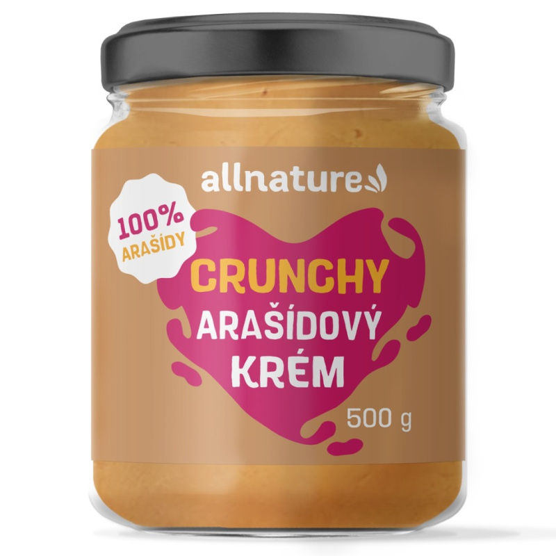 ALLNATURE Arašídový krém crunchy 500 g