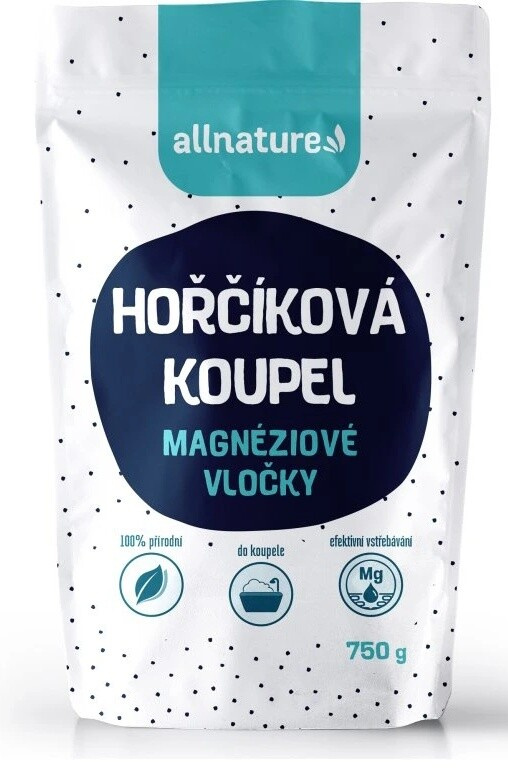 Allnature Magnéziové vločky do koupele 100% 750 g