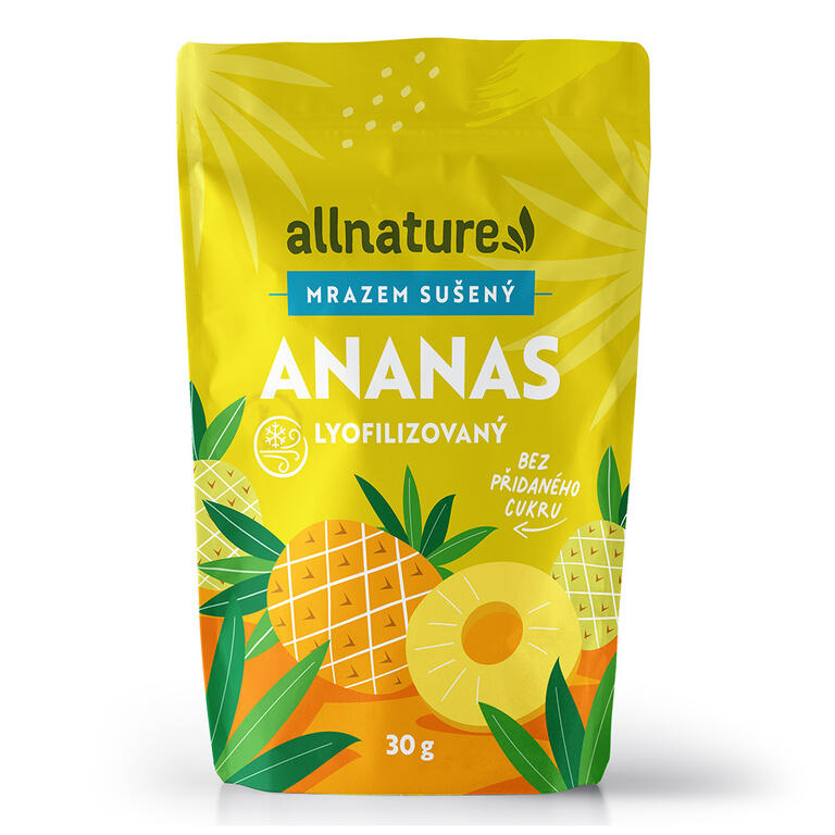 Allnature Ananas sušený mrazem kousky, 30 g