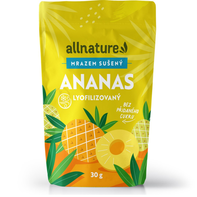 Allnature Ananas sušený mrazem kousky, 30 g