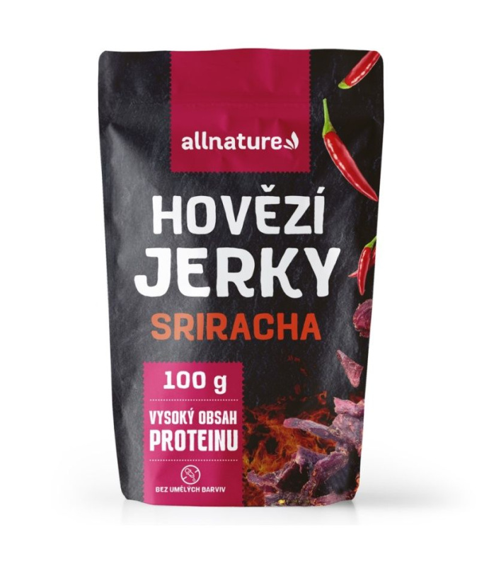 ALLNATURE BEEF Sriracha Jerky sušené maso 100 g