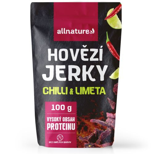 ALLNATURE BEEF Chilli & Lime Jerky sušené maso 100 g