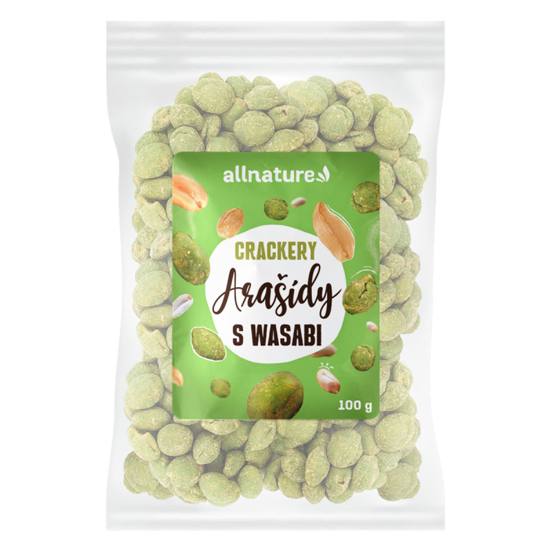 Allnature Arašídy wasabi - crackery, 100 g