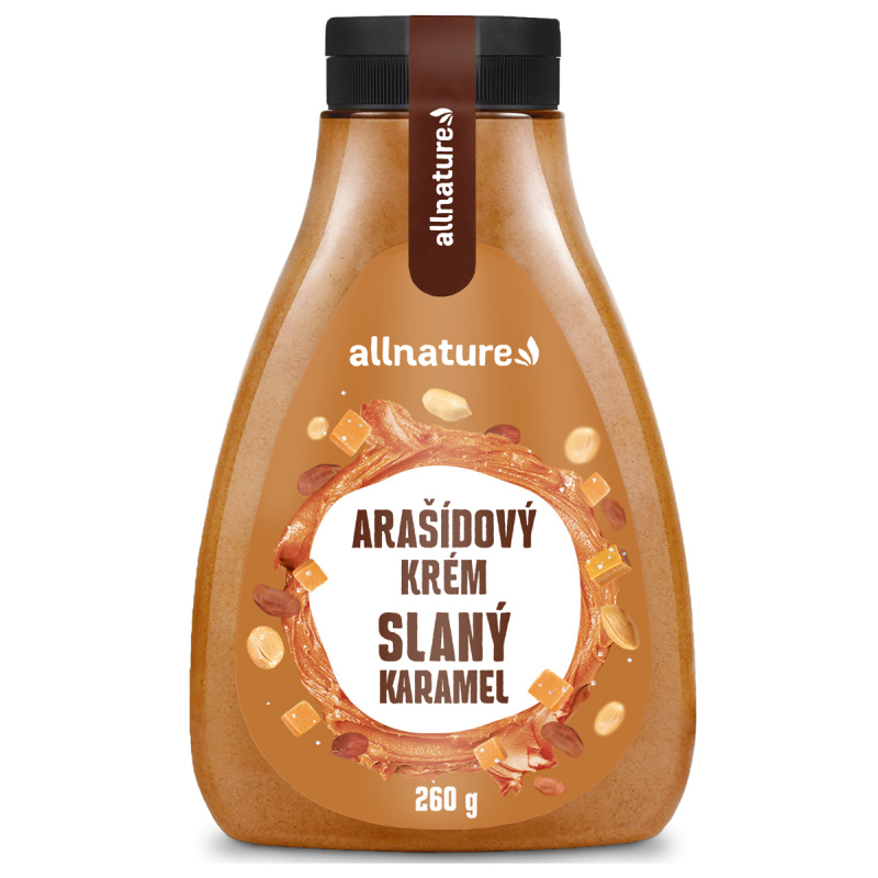 Allnature Arašídový krém - slaný karamel, 260 g