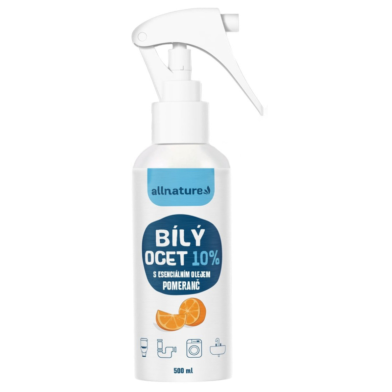 Allnature Bílý ocet 10 % s vůní pomeranče