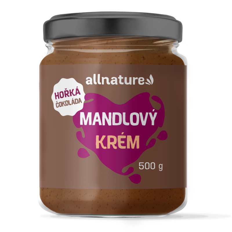 Allnature Mandlový krém s hořkou čokoládou, 500 g