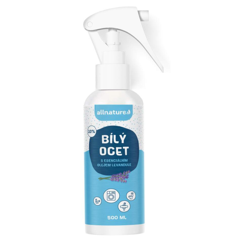 Allnature Bílý ocet sprej 10 % levandule, 500 ml