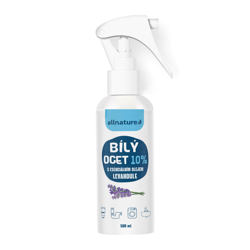 Allnature Bílý ocet sprej 10 % levandule, 500 ml
