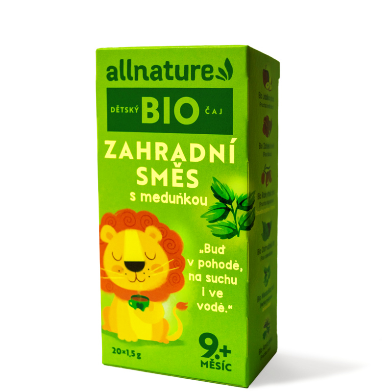 ALLNATURE Dětský čaj zahradní směs s meduňkou BIO 20 sáčků