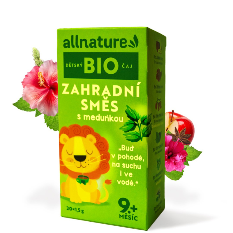 ALLNATURE Dětský čaj zahradní směs s meduňkou BIO 20 sáčků