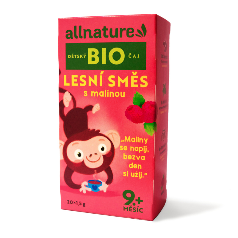 ALLNATURE Dětský čaj lesní směs s malinou BIO 20 sáčků