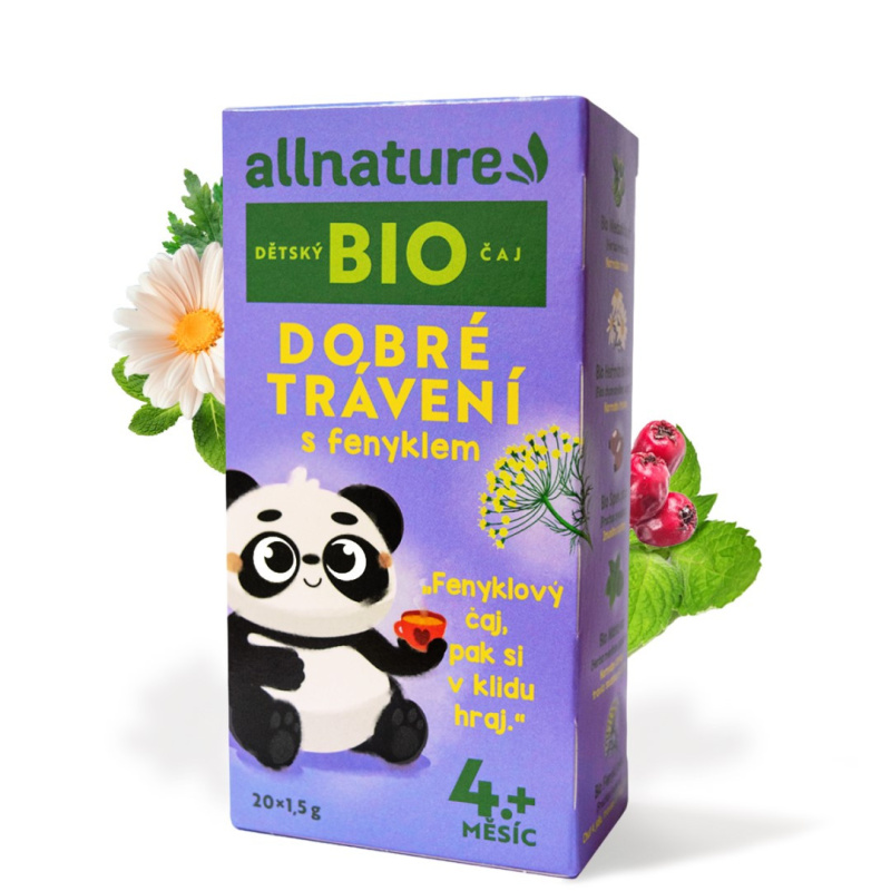 ALLNATURE Dětský čaj dobré trávení s fenyklem BIO 20 sáčků