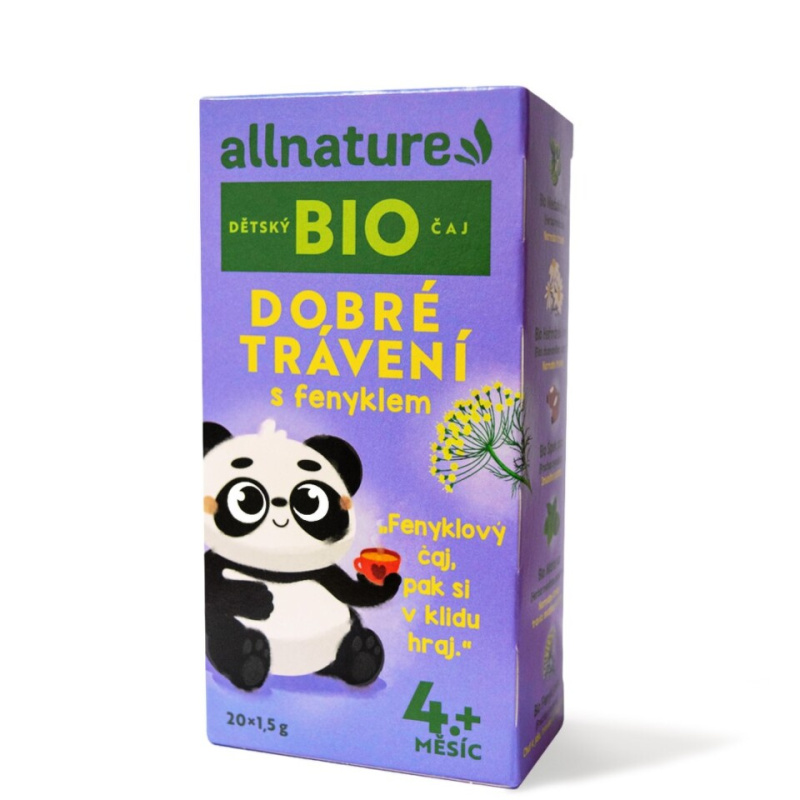 ALLNATURE Dětský čaj dobré trávení s fenyklem BIO 20 sáčků