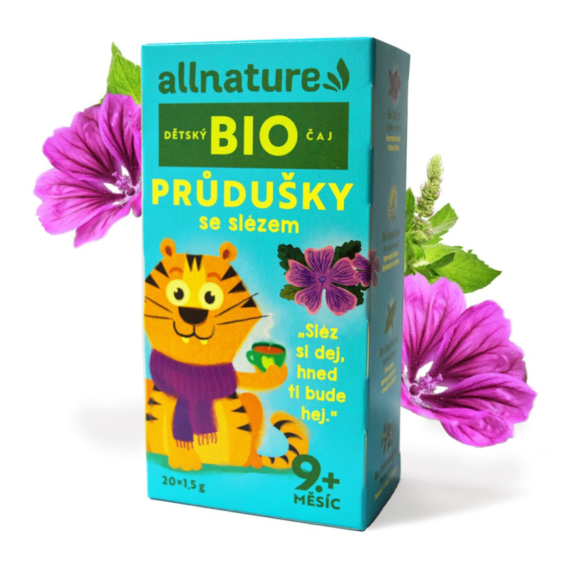 ALLNATURE Dětský čaj průdušky se slézem BIO 20 sáčků