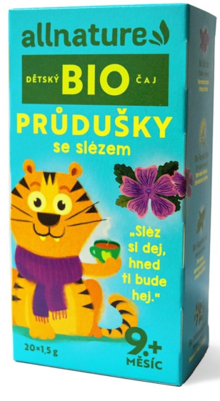 ALLNATURE Dětský čaj průdušky se slézem BIO 20 sáčků