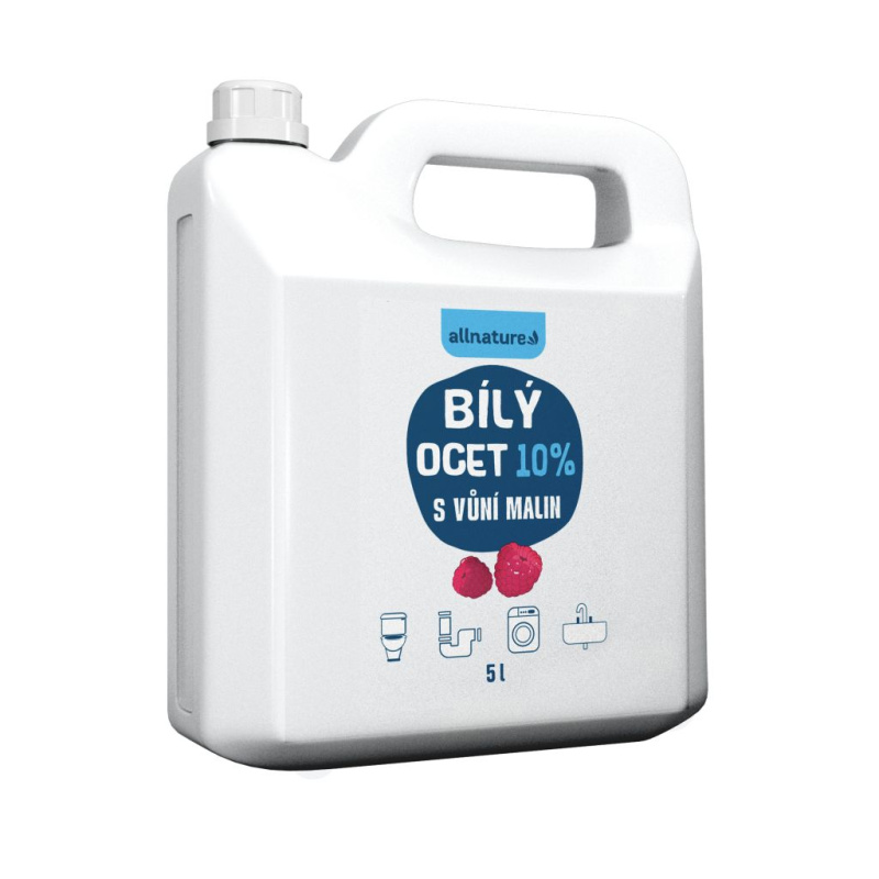 ALLNATURE Bílý ocet 10 % s vůní malin 5 l